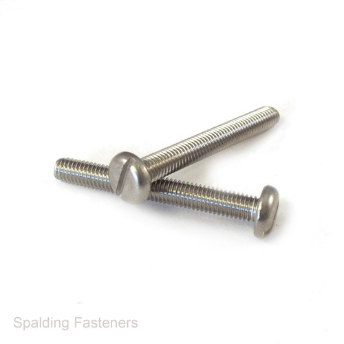 12-24 UNC A2 Stainless Pan Slotted Machine Screws