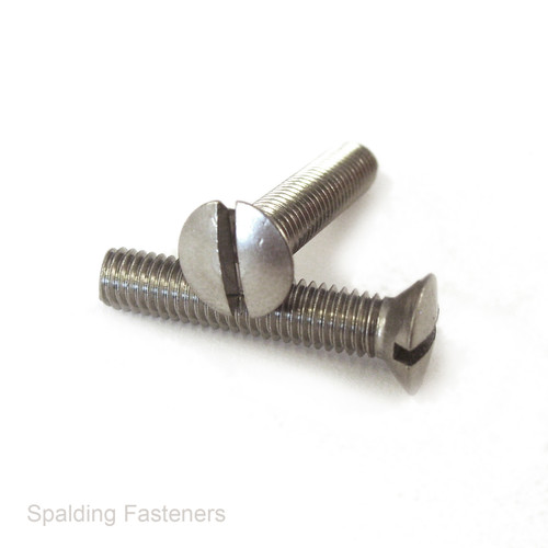 M8 Metric A2 Stainless Steel Raised Countersunk Slotted Head Machine Screws
