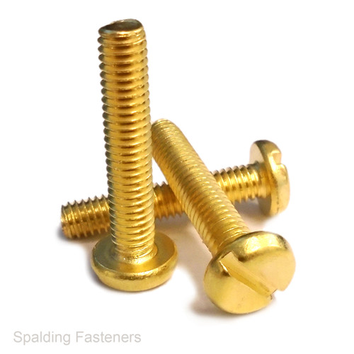 M5 Brass Pan Slotted Machine Screws DIN 95
