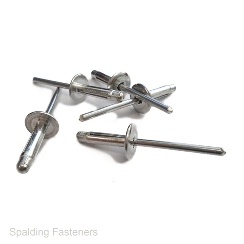 Aluminium Large Flange Trebol Rivets For Soft Or Low Resistance Materials