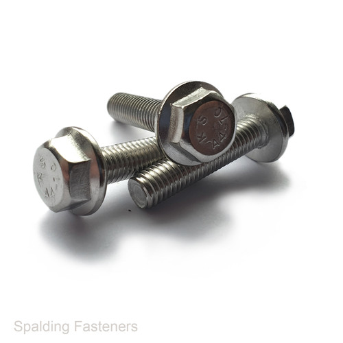 M10 Metric A4 Marine Grade Stainless Steel Hexagon Flange Bolts DIN6921