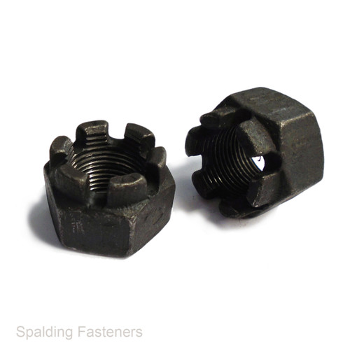 Metric Fine Self Colour Steel Castle Nuts