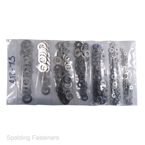 Assorted 1/8 To 1/2 Imperial A2 Stainless Steel Flat Washers