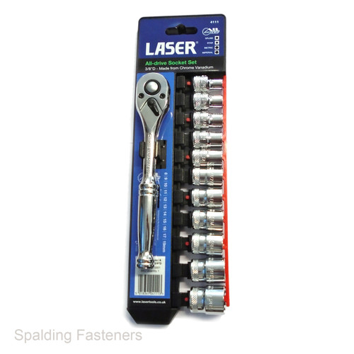13 Socket Ratchet Alldrive Set - Metric, Imperial, Star & Spline