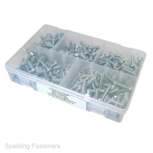 Assorted 1/4" UNF H.T Zinc Hex Head Set Screws