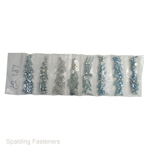 Assorted 1/4" UNC H.T Zinc Plated Bolts, Nuts & Washers