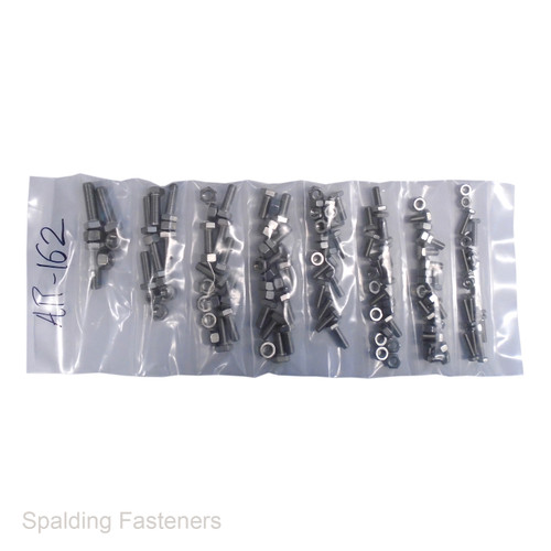 Assorted UNF Stainless Steel Hex Head Set Screw Fully Threaded Bolts & Full Nuts