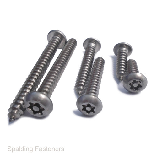 STAINLESS STEEL TORX PIN SECURITY BUTTON HEAD SELF TAPPING SECURITY SCREW 6g 8g 