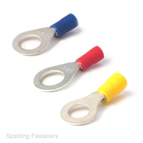 Electrical Ring Terminals - Part Insulated. 3.2mm To 13mm