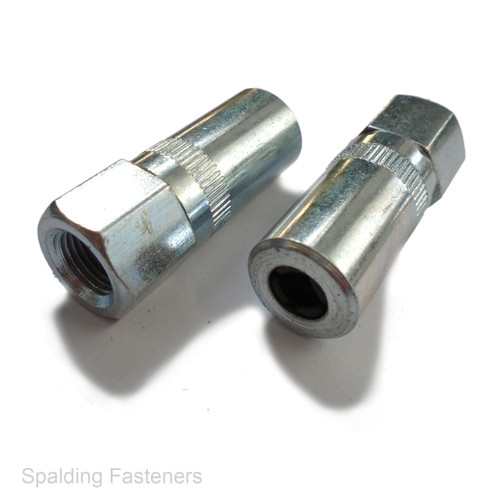 Heavy Duty Grease Gun End Connector Steel 4 Jaw Hydraulic nipple 1/8bsp