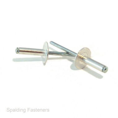4.8mm Metric Aluminium/Steel Pop Large Flange Head Dome Head Rivets ...