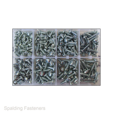 Assorted No.12 & No.14 Metric Zinc Plated Pan Pozi Self Tapping Screws ...