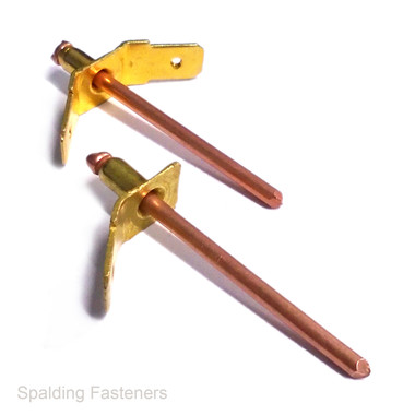 Brass Earthing/Mass Terminal Rivet - Single & Double Head - Spalding ...