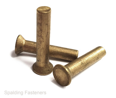 SOLID BRASS COUNTERSUNK RIVETS 3MM 4MM DIN661 - Spalding Fasteners