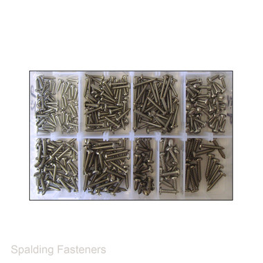 Assorted No 6, 8 & 10 Imperial Stainless Steel Pan Slotted Self Tapping ...