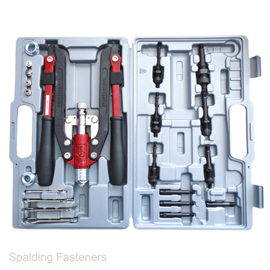Heavy-duty Riveting Pliers 1742AN In Case With 80 Steel Threaded Inserts Beta 1742an C