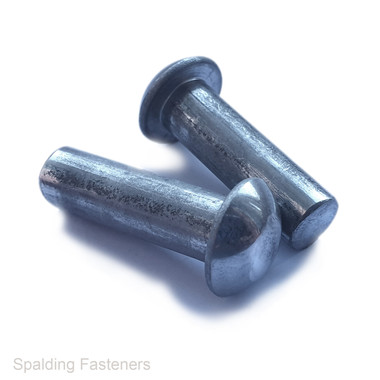 4mm Solid Steel Round Head Rivets DIN660 - Spalding Fasteners
