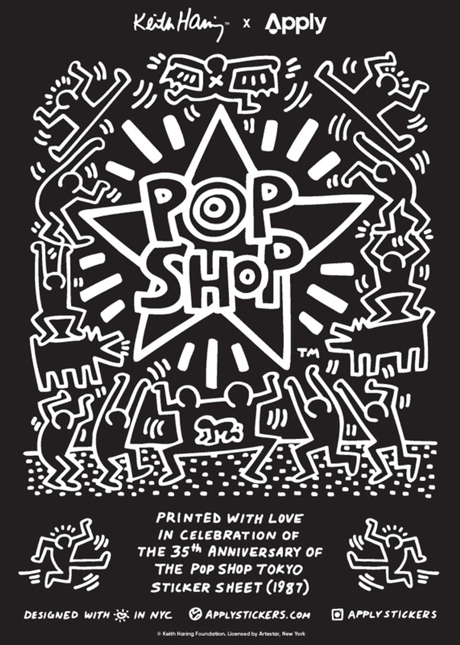 Keith Haring Pop Shop Tokyo Sticker Sheet