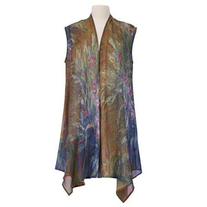 Monet Irises Sheer Vest Monet Irises Sheer Vest