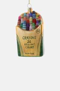 Crayon Box Glass Christmas Ornament Crayon Box Glass Christmas Ornament