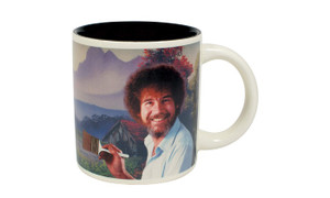This mug is for fans of the beloved and joyful artist, Bob Ross. When the mug is cold, the image of Bob Ross reminds you to be calm and find time in your busy life to create. When you pour in a hot beverage, a Bob Ross painting is revealed to inspire you. This mug is for fans of the beloved and joyful artist, Bob Ross. When the mug is cold, the image of Bob Ross reminds you to be calm and find time in your busy life to create. When you pour in a hot beverage, a Bob Ross painting is revealed to inspire you.