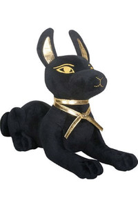 Black & Gold Egyptian God of Afterlife Anubis Dog Plush Black & Gold Egyptian God of Afterlife Anubis Dog Plush