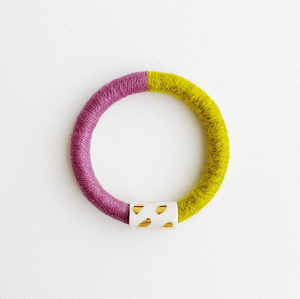 JVBC X SASHA Fiber + Porcelain Gold Dashes Bangle JVBC X SASHA Fiber + Porcelain Gold Dashes Bangle