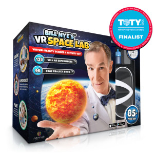 14 " x 11" box with a picture of Bill Nye, the Sun and Solar system, Child wearing a VR headset 14 " x 11" box with a picture of Bill Nye, the Sun and Solar system, Child wearing a VR headset