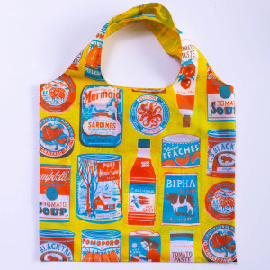 Reusable tote laid flat on white background. Reusable tote laid flat on white background.