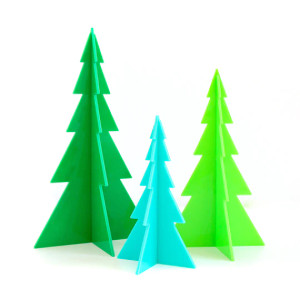 Green and Blue Acrylic Tree Set Green and Blue Acrylic Tree Set