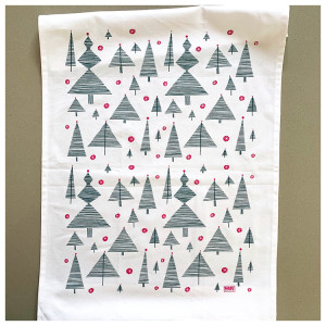 Christmas Trees & Baubles Kitchen Dish Towel Christmas Trees & Baubles Kitchen Dish Towel