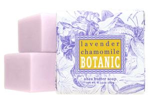 LAVENDER CHAMOMILE
enriched with Shea butter, cocoa butter and essential oils of lavender & chamomile LAVENDER CHAMOMILE
enriched with Shea butter, cocoa butter and essential oils of lavender & chamomile