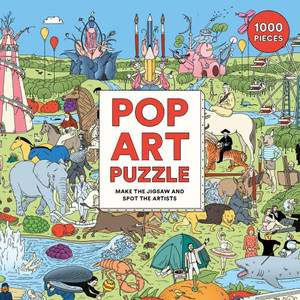 A puzzle box with illustrations of notable artists and works of art. A puzzle box with illustrations of notable artists and works of art.
