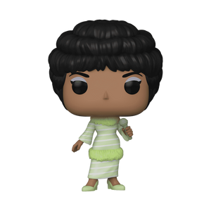 Aretha Franklin vinyl figure in a green dress. Aretha Franklin vinyl figure in a green dress.