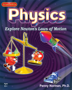 A purple box with illustrations of characters playing on a scale, a rocket, and a toy car. A purple box with illustrations of characters playing on a scale, a rocket, and a toy car.