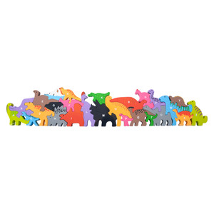Wooden bright and colorful dinosaur puzzle shapes with the the alphabet stamped on each piece. Wooden bright and colorful dinosaur puzzle shapes with the the alphabet stamped on each piece.