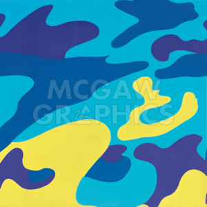 Blue and Yellow camouflage poster print. Blue and Yellow camouflage poster print.
