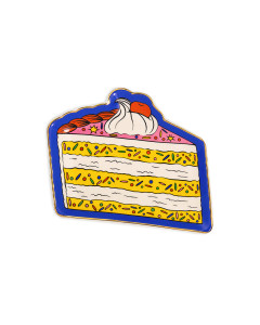 Tray shaped like a cake slice, and illustrated inside as a cake slice. Tray shaped like a cake slice, and illustrated inside as a cake slice.