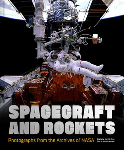 A bookcover showing a NASA astronaut working on a satellite in Earth's orbit A bookcover showing a NASA astronaut working on a satellite in Earth's orbit