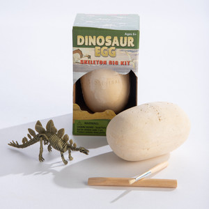 Dinosaur excavation kit, 4" egg and 3" figurine. assorted styles dinosaur skeletons. Dinosaur excavation kit, 4" egg and 3" figurine. assorted styles dinosaur skeletons.