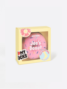 donut pattern socks inside of it's packaging. donut pattern socks inside of it's packaging.