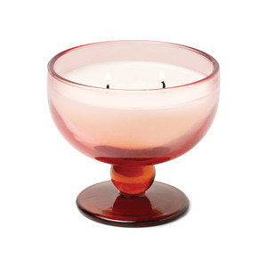 Saffron and Rose candle in a Pink Glass. Saffron and Rose candle in a Pink Glass.