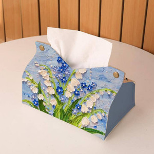Tissue Box Cover Light Blue