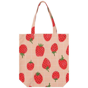 tote bag with strawberry decoration tote bag with strawberry decoration