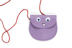 purple rounded purse with googly eyes purple rounded purse with googly eyes
