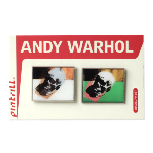 Rectangle enamel Warhol skull enamel pin set Rectangle enamel Warhol skull enamel pin set