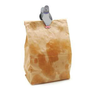 single pigeon clip holding a paper bag closed single pigeon clip holding a paper bag closed
