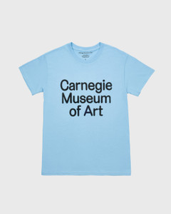 Carnegie Museum of Art Branded tshirt in light Blue. Carnegie Museum of Art Branded tshirt in light Blue.