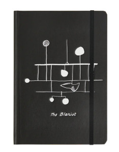 Black sketch book featuring Calder sketches. Black sketch book featuring Calder sketches.