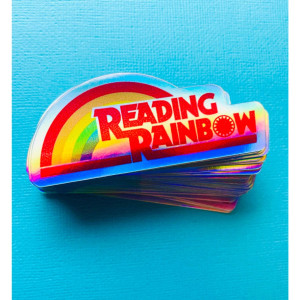 Reading rainbow holographic sticker. Reading rainbow holographic sticker.